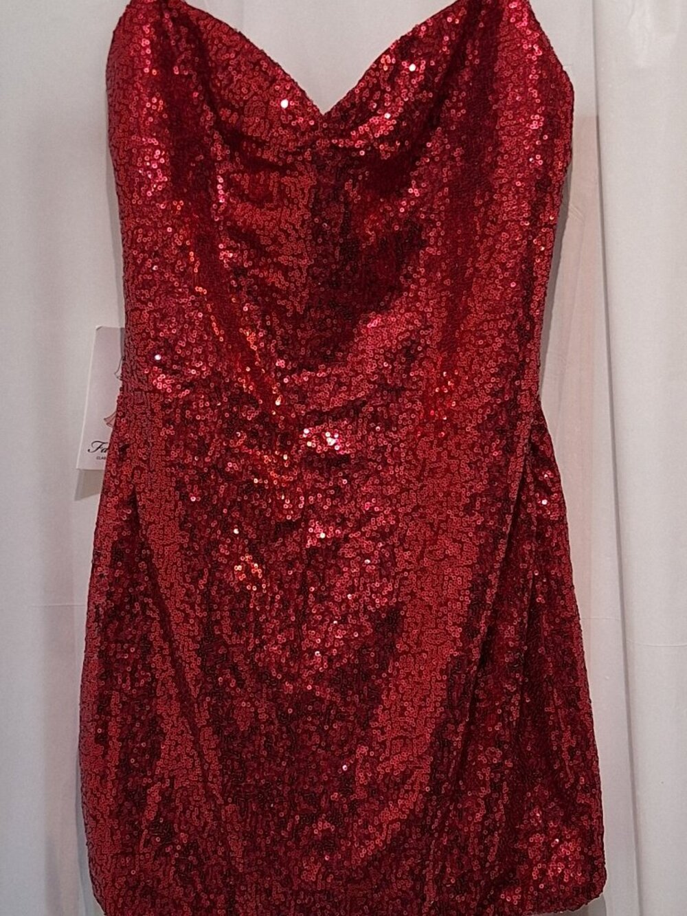 RED HOT!!!! Red Sequined Cocktail Dress Size 6 NWT Home Coming!